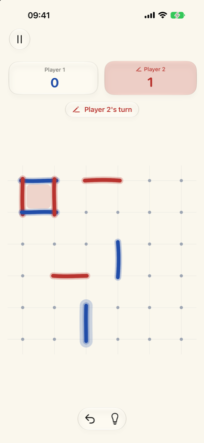 A game in progress on the Exercise Book theme